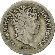 Munten, Italiaanse staten, NAPLES, Joachim Murat, 1/2 Lira, Mezza Lira, 1813