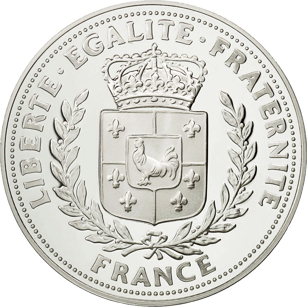 France, Medal, Nouveau Franc De Gaulle, History, MS(65-70), Copper Plated Silver