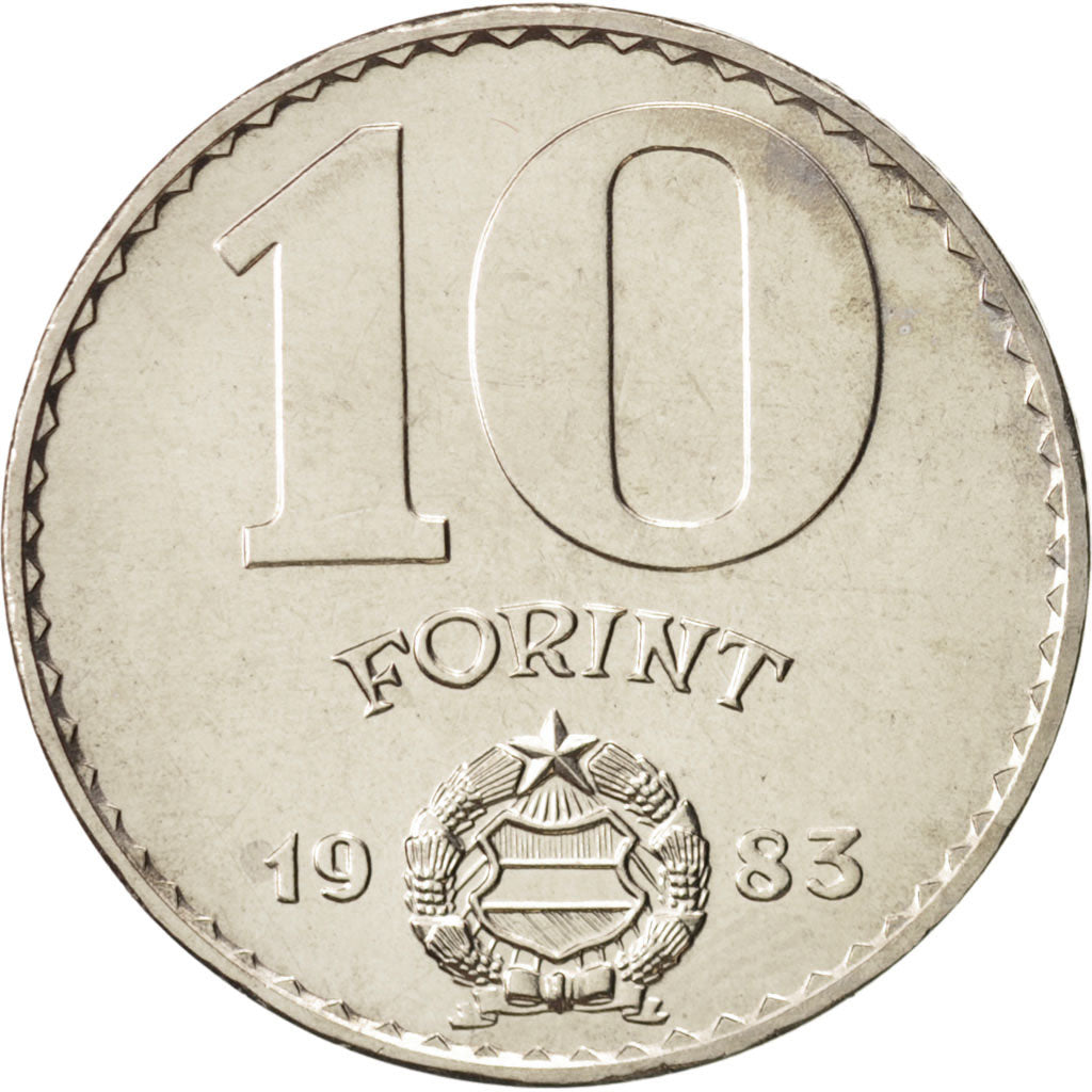 Hungary, 10 Forint, 1983, Nickel, KM:629