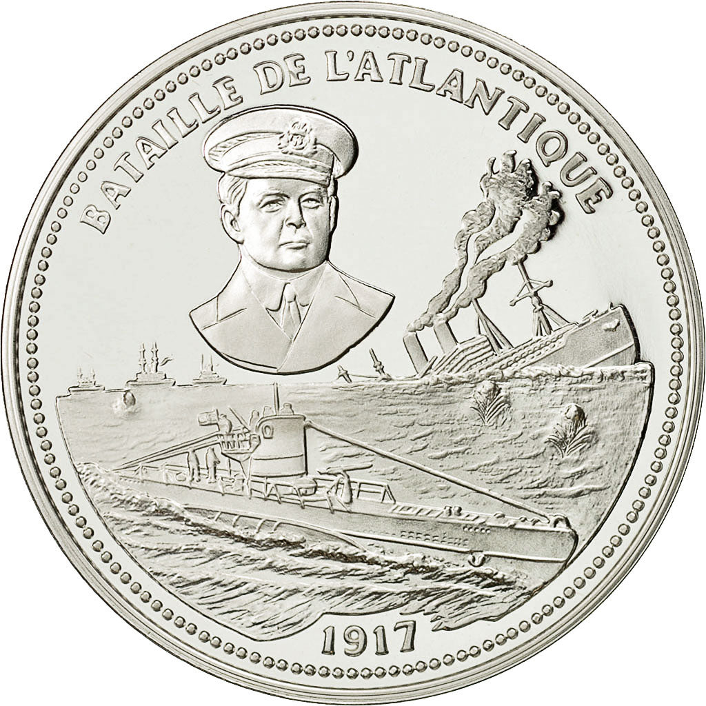Francia, Medal, Centenaire Première Guerre Mondiale, Bataille de l'Atlantique