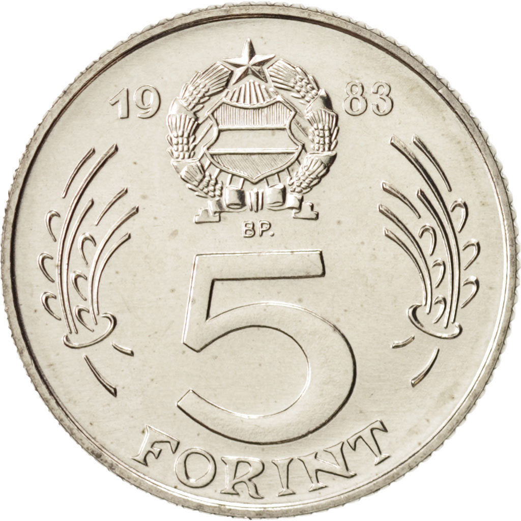 Hungary, 5 Forint, 1983, Nickel, KM:628