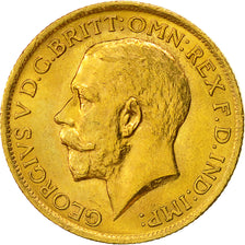 Coin, Australia, George V, Sovereign, 1915, Sydney, MS(63), Gold, KM:29