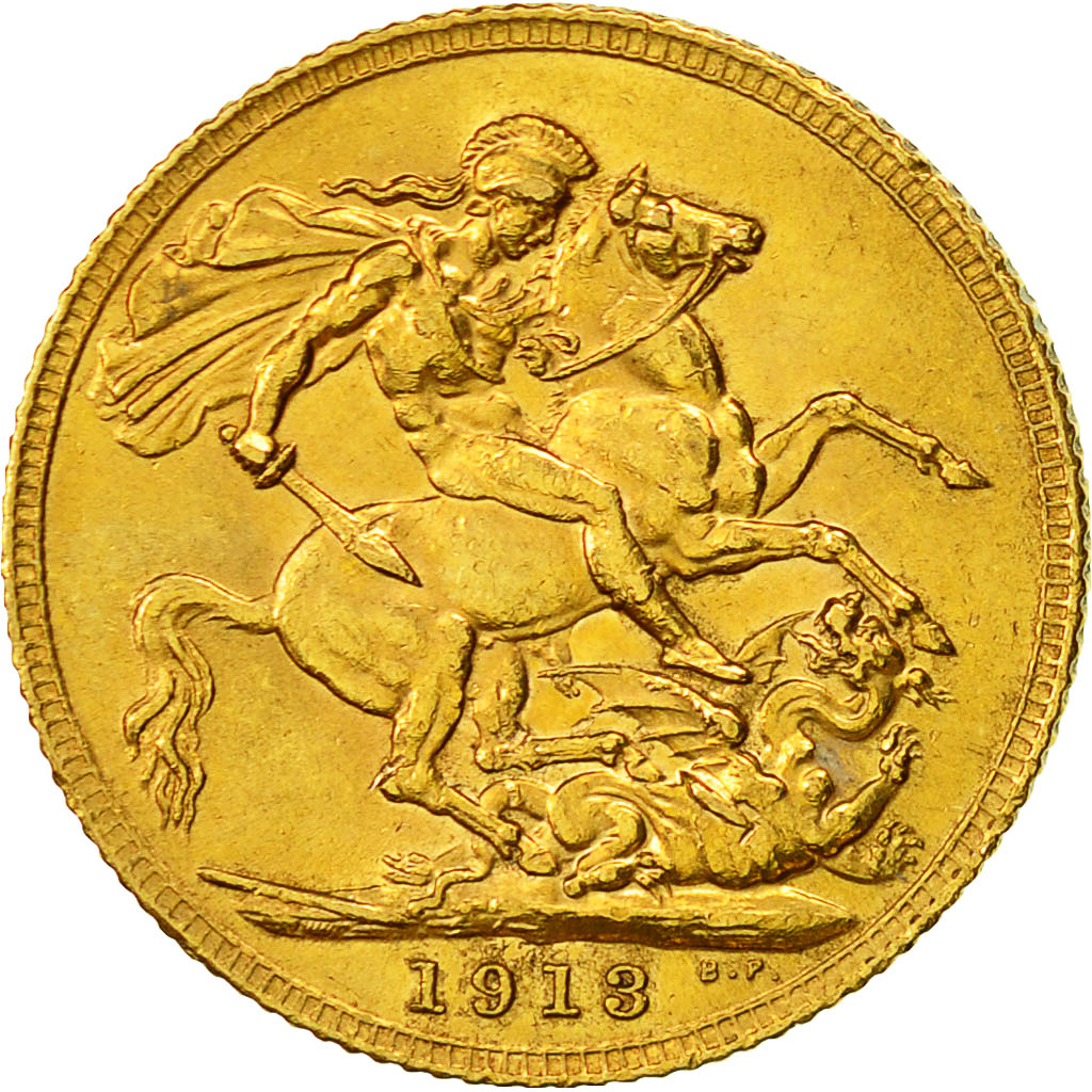 Monnaie, Grande-Bretagne, George V, Sovereign, 1913, Londres, SUP+, Or, KM:820
