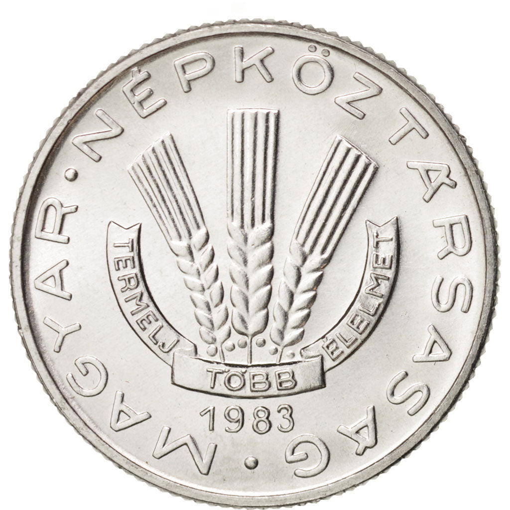Hungary, 20 Fillér, 1983, Budapest, Aluminum, KM:627