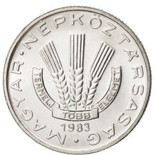 Hungría, 20 Fillér, 1983, Budapest, Aluminio, KM:627
