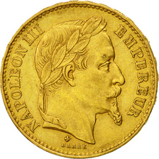 France, Napoleon III, 20 Francs, 1869, Strasbourg, Large BB, MS(60-62), Gold