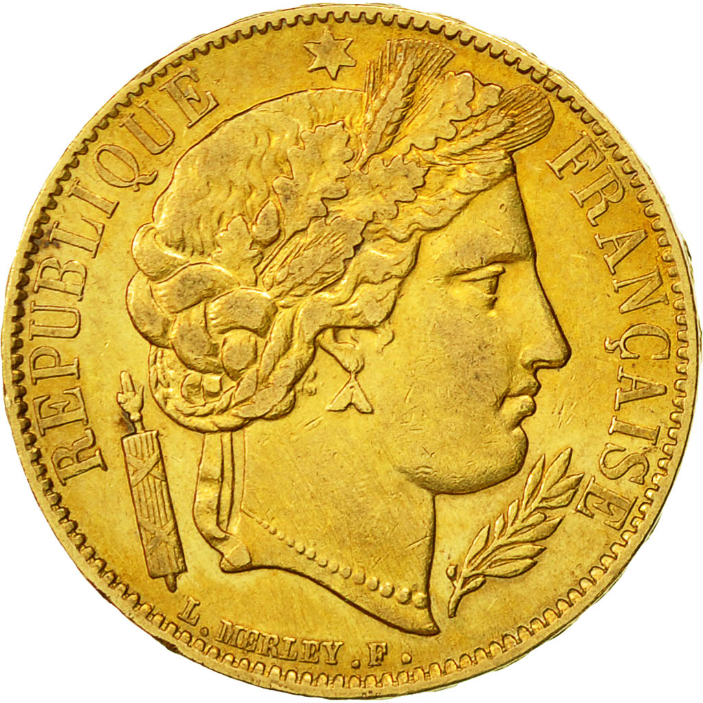 Coin, France, Cérès, 20 Francs, 1850, Paris, AU(50-53), Gold, KM:762