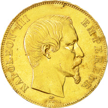 Coin, France, Napoleon III, 50 Francs, 1857, Paris, EF(40-45), Gold, KM 785.1