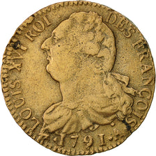 Moneta, Francia, Louis XVI, 2 sols françois, 2 Sols, 1791, Paris, MB+, Bronzo