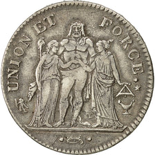 France, Union et Force, 5 Francs, 1800, Bordeaux, EF(40-45), Silver, KM:639.5