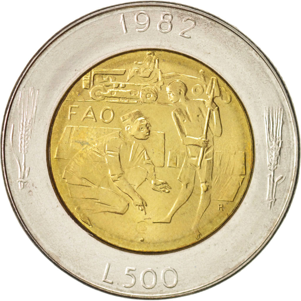 San Marino, 500 Lire, 1982, Bi-Metallic, KM:140