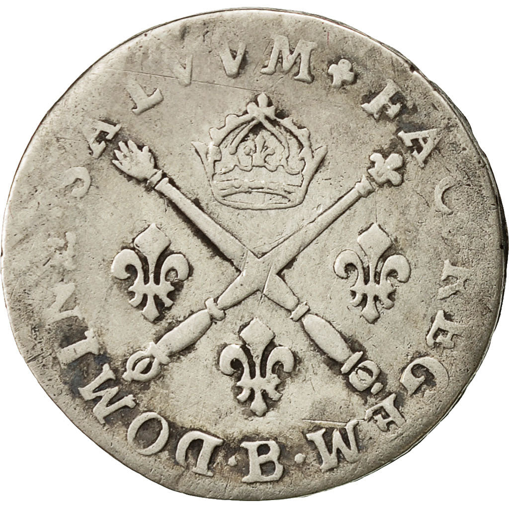 Monnaie, France, Louis XIV, 10 Sols aux insignes, 10 Sols-1/8 Ecu, 1705, Rouen
