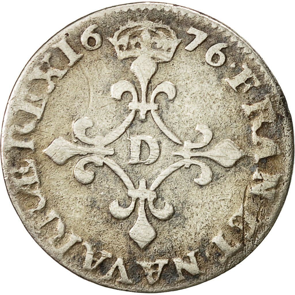 Coin, France, Louis XIV, 4 Sols dits « des Traitants », 4 Sols, 1676, Lyons