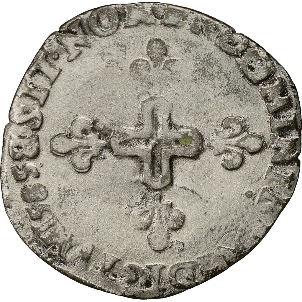 Coin, France, Henri III, Double Sol Parisis, 1585, Rouen, EF(40-45), Billon