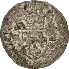 Monnaie, France, Henri III, Douzain, 1589, Rouen, B+, Billon, Sombart:4402