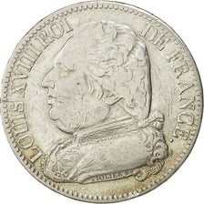 France, Louis XVIII, 5 Francs, 1815, Toulouse, VF(30-35), Silver