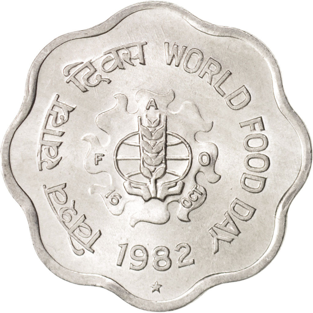 INDIA-REPUBLIC, 10 Paise, 1982, Aluminum, KM:38