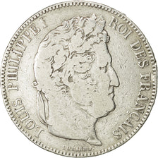 Coin, France, Louis-Philippe, 5 Francs, 1843, Rouen, F(12-15), Silver, KM:749.2