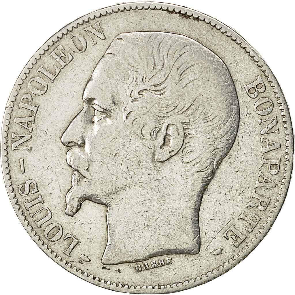 Frankreich, Napoléon III, 5 Francs, 1852, Paris, S, Silber, KM:773.1