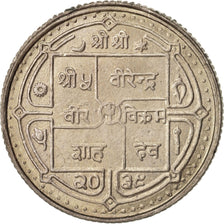 Nepal, SHAH DYNASTY, Birendra Bir Bikram, 2 Rupees, 1982, Copper-nickel, KM:1025