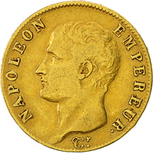 Francia, Napoléon I, 20 Francs, 1806, Paris, BC+, Oro, KM:674.1, Gadoury:1023