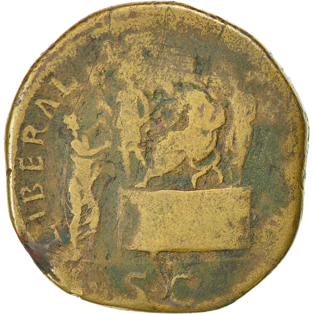 Moneta, Hadrian, Sestertius, 119-120, Rome, VF(20-25), Miedź, RIC:II 582c
