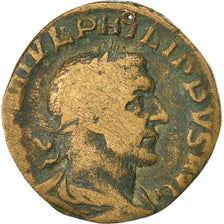 Coin, Philip I, Sestertius, 244, Rome, VF(20-25), Copper, RIC:187a
