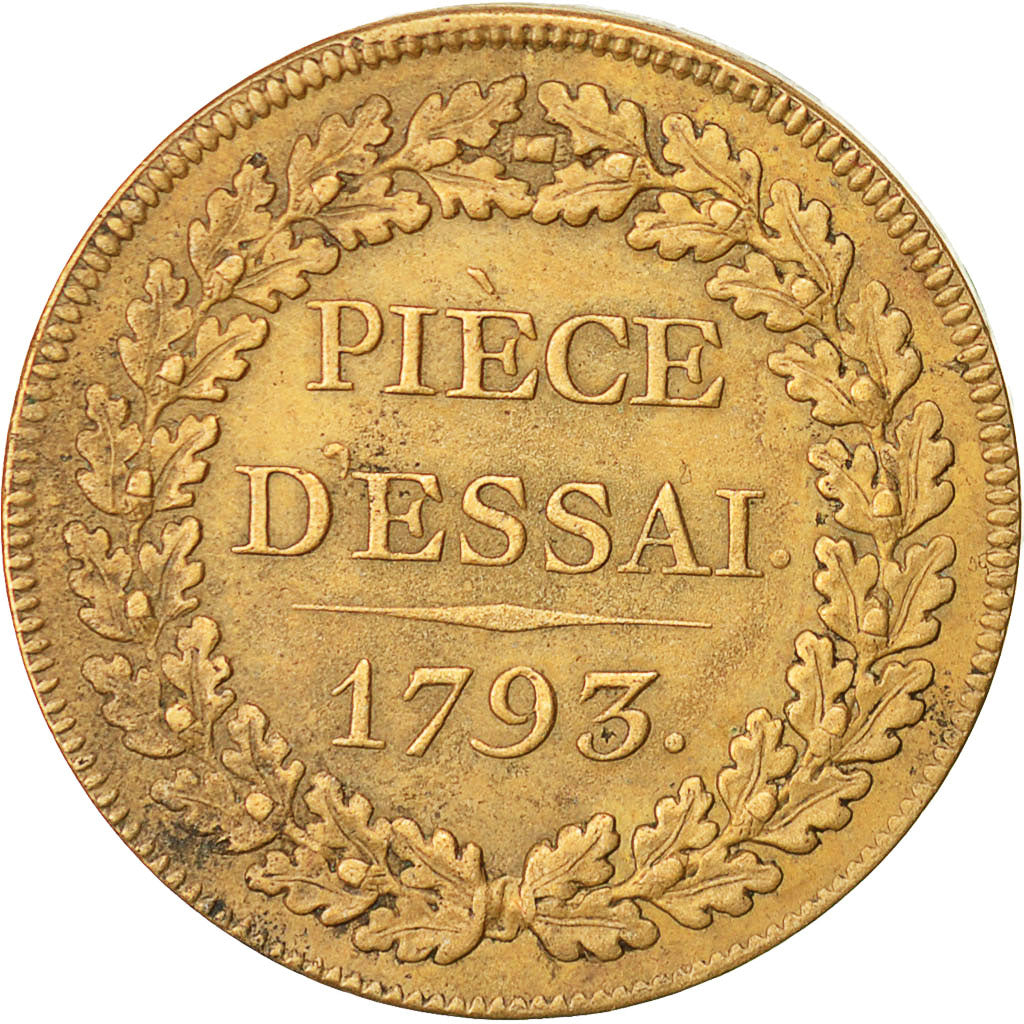 Monnaie, France, Essai au module, Essai, 1793, Paris, TTB, Bronze
