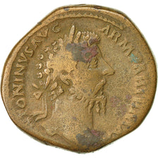 Münze, Marcus Aurelius, Sesterz, 168, Rome, S+, Kupfer, Cohen:819
