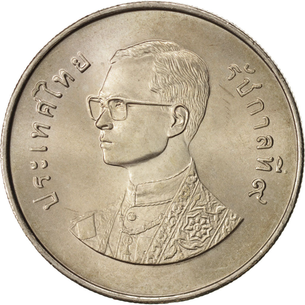Thailand, Rama IX, 5 Baht, 1982, Copper-Nickel Clad Copper, KM:158