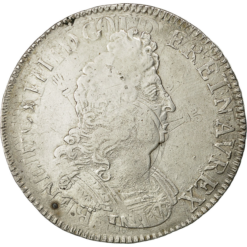 Coin, France, Louis XIV, Écu aux 8 L, Ecu, Paris, VF(30-35), Silver