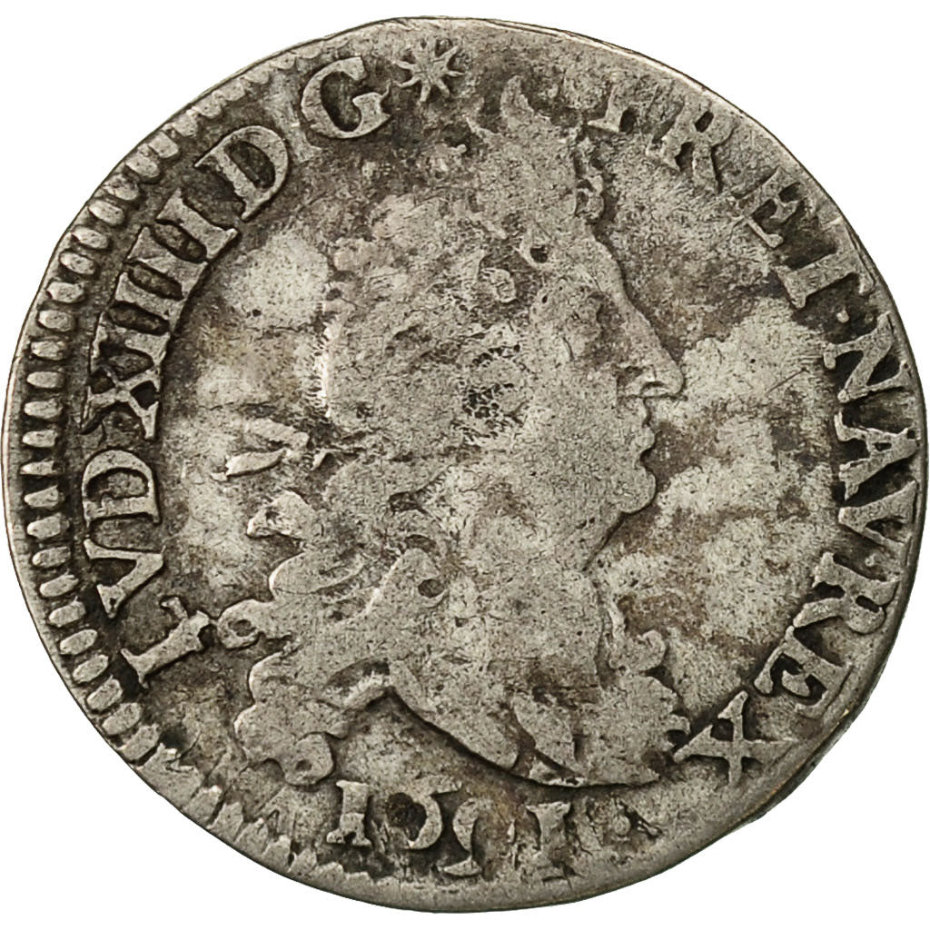 Coin, France, Louis XIV, 4 Sols aux 2 L, 4 Sols 2 Deniers, 1691, Paris