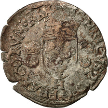 Coin, France, Henri II, Douzain aux croissants, 1550, La Rochelle, VF(20-25)