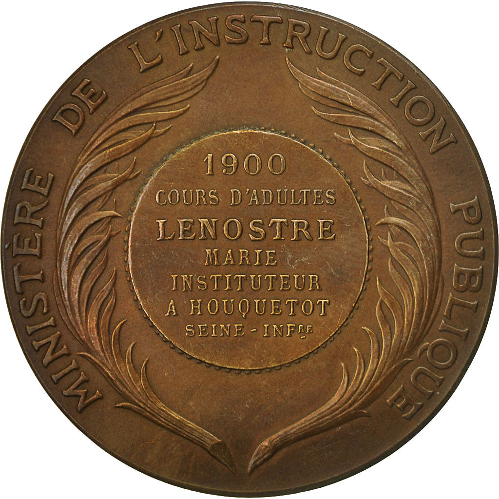 Francia, Medal, Ministère de l'Instruction Publique, Arts & Culture, Dubois.A