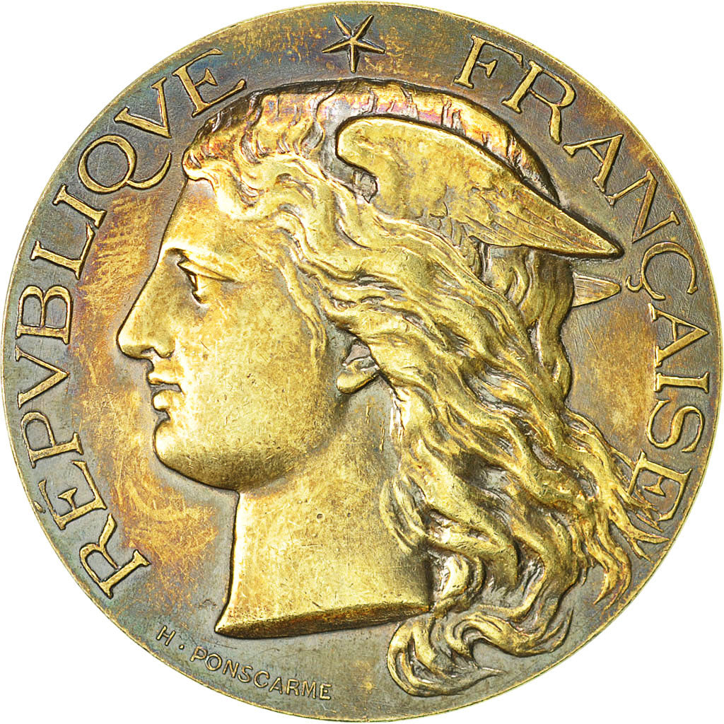 France, Medal, Médaille de concours agricole, Ponscarme, TTB+, Argent