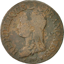 Moneda, Francia, Dupré, 5 Centimes, 1799, Paris, BC+, Bronce, KM:640.1