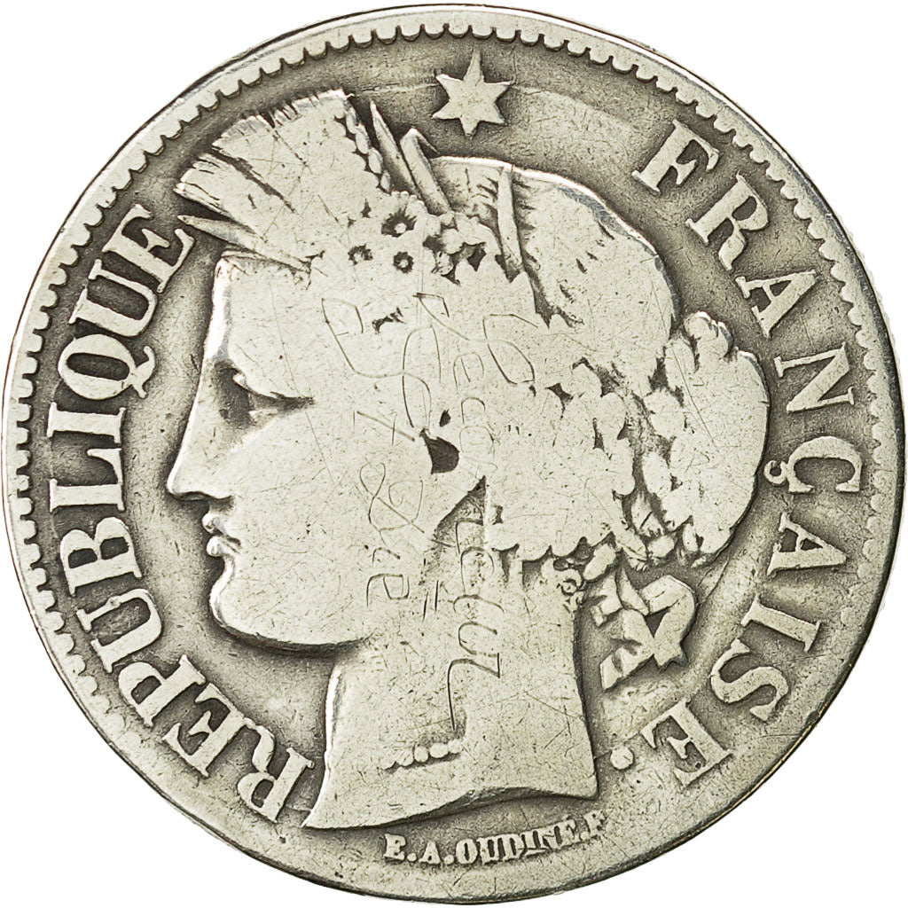 Coin, France, Cérès, 2 Francs, 1870, Bordeaux, F(12-15), Silver, KM:816.2