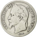 Moneda, Francia, Napoleon III, Napoléon III, 2 Francs, 1866, Strasbourg, BC+