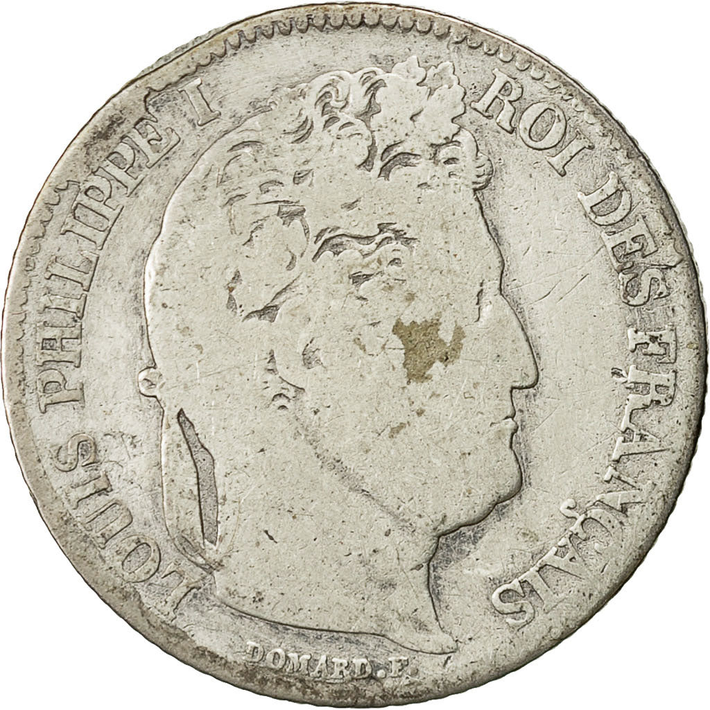 France, Louis-Philippe, Franc, 1847, Paris, VG(8-10), Silver, KM:748.1