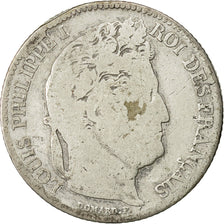 France, Louis-Philippe, Franc, 1847, Paris, VG(8-10), Silver, KM:748.1
