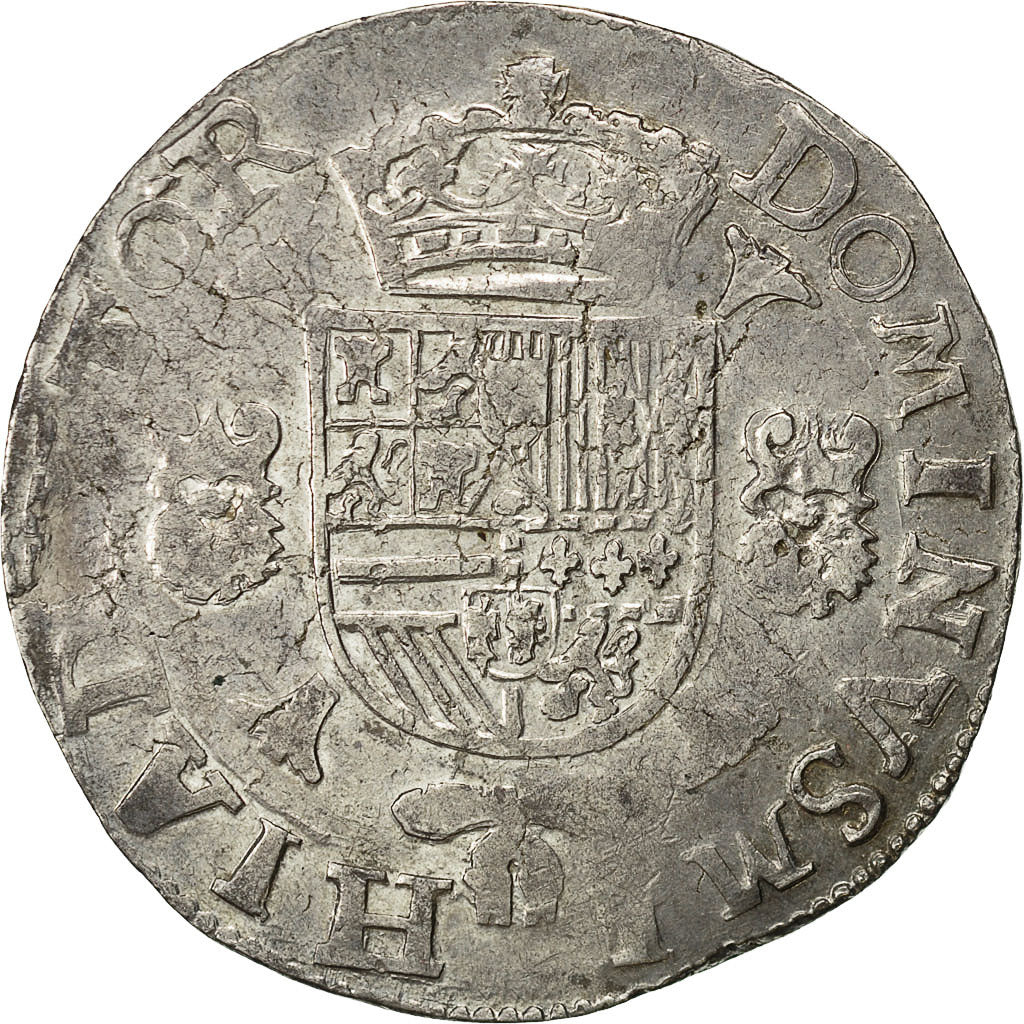 Coin, Belgium, Philip II, Ecu, 1589, Antwerp, VF(30-35), Silver, Delmonte:18