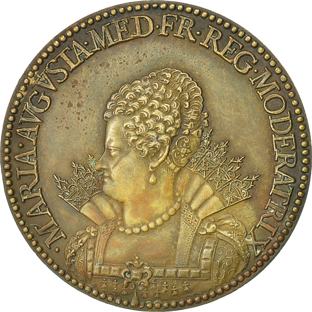 France, Medal, Louis XIII et Marie de Médicis, 1614, MS(60-62), Bronze