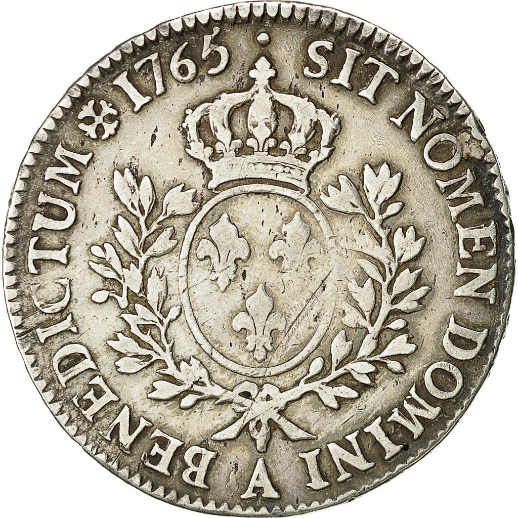 Moneta, Francja, Louis XV, Écu au bandeau, Ecu, 1765, Paris, VF(30-35), Srebro