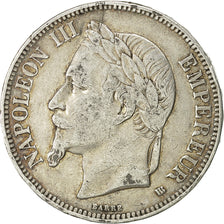 Coin, France, Napoléon III, 5 Francs, 1869, Strasbourg, VF(30-35), Silver