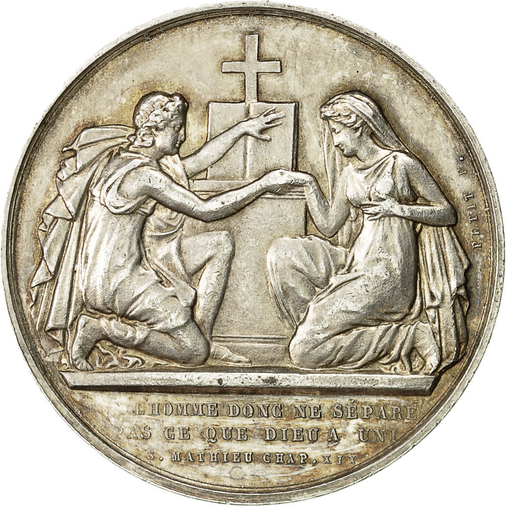 France, Wedding Token, AU(55-58), Silver