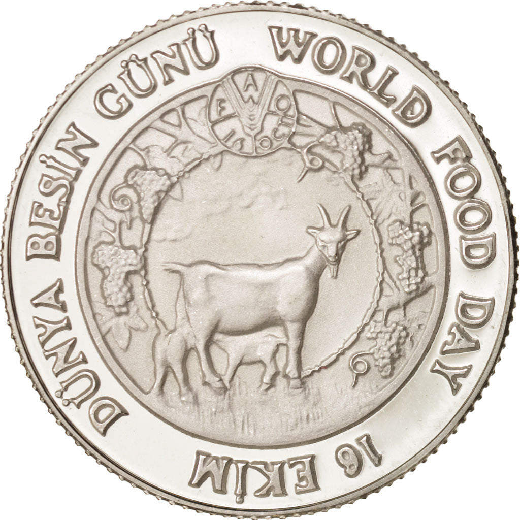 Coin, Turkey, 1500 Lira, 1983, MS(65-70), Silver, KM:958