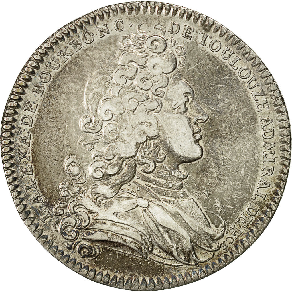 France, Token, Marine, Louis-Alexandre de Bourbon, 1719, EF(40-45), Silver