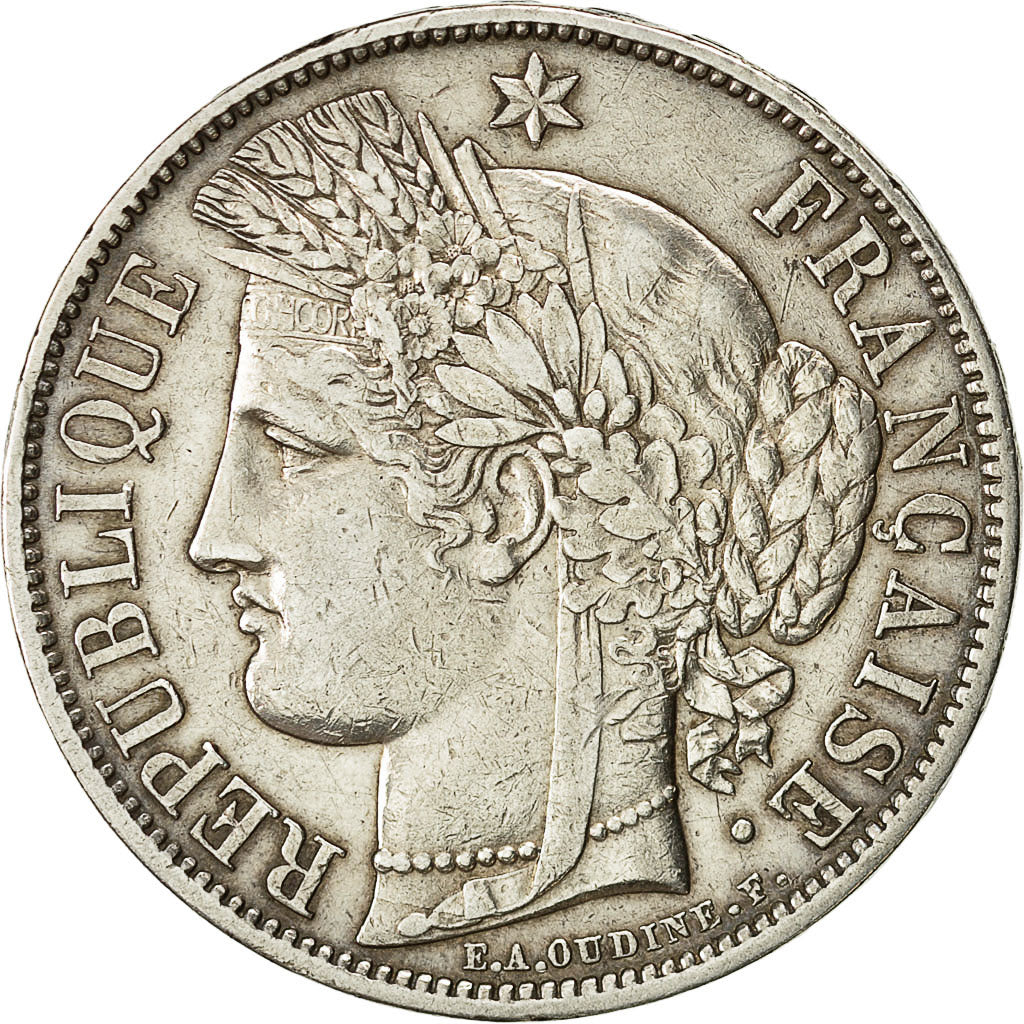 Coin, France, Cérès, 5 Francs, 1851, Paris, AU(50-53), Silver, KM:761.1