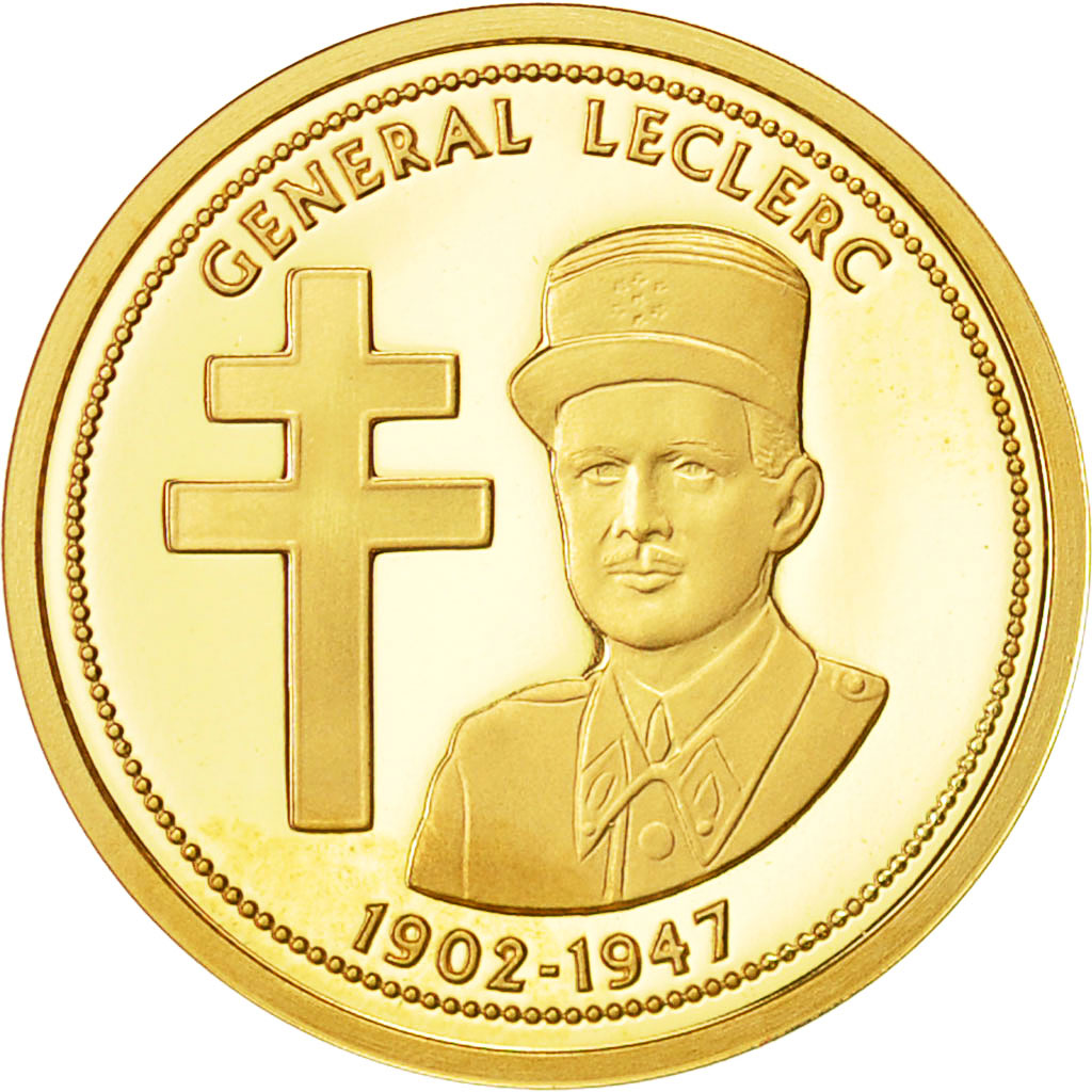 France, Medal, Général Leclerc, MS(65-70), Gold