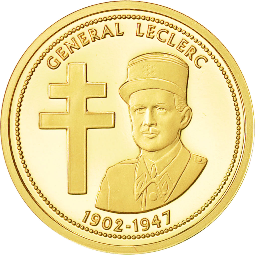 France, Medal, Général Leclerc, MS(65-70), Gold